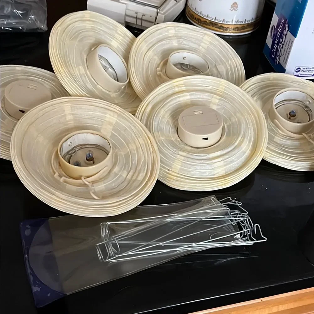 Ivory Paper Lantern Accent Light